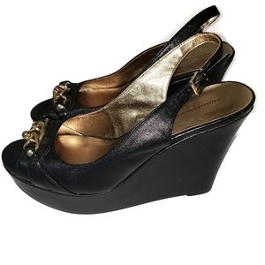Tommy Hilfiger Sling Back Wedges Size 8.5
